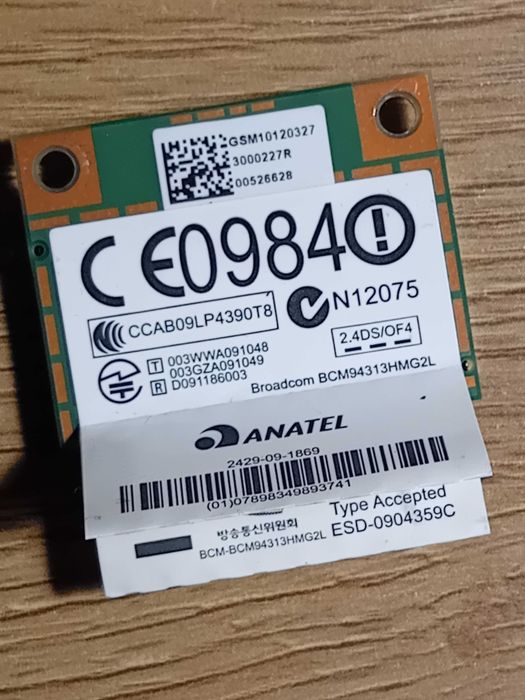 Wi-Fi + Bluetooth карта Broadcom BCM94313HMG2L (Half Mini PCI-E)