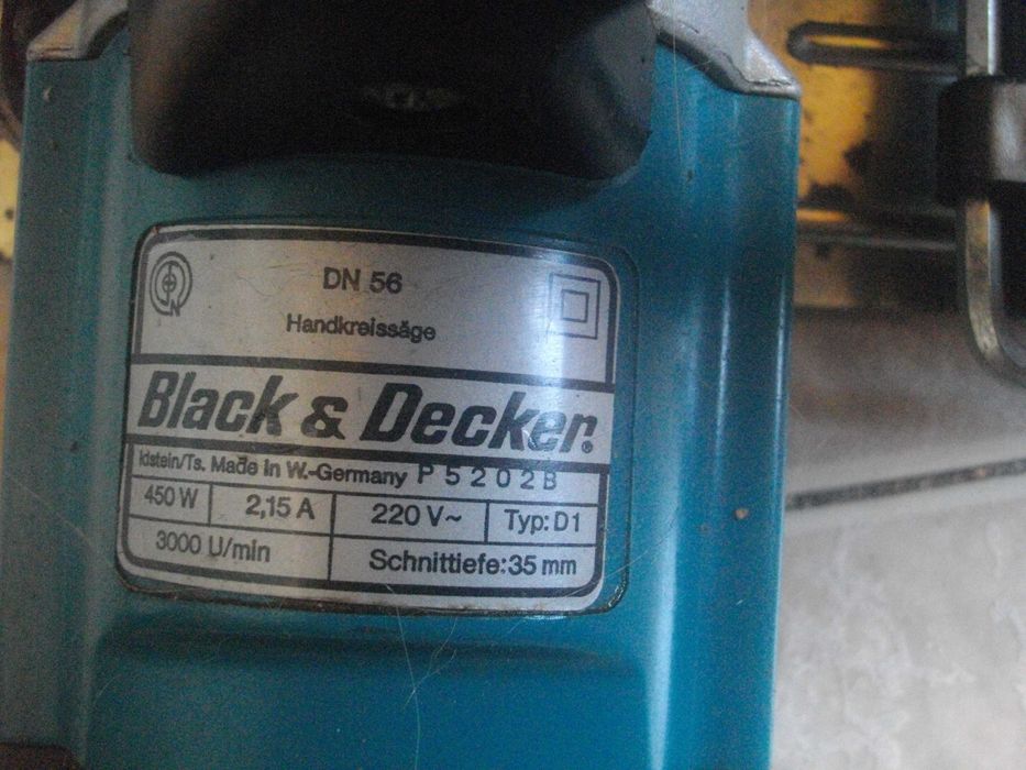 ОРИГИНАЛЕН Black Decker DN56 Малък Немски Ръчен Циркуляр ф130mm/450W