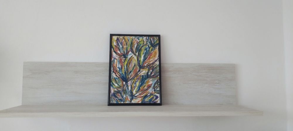 Абстрактни картини лалета, цветя, лилия 22 X 30см, Abstract paintings