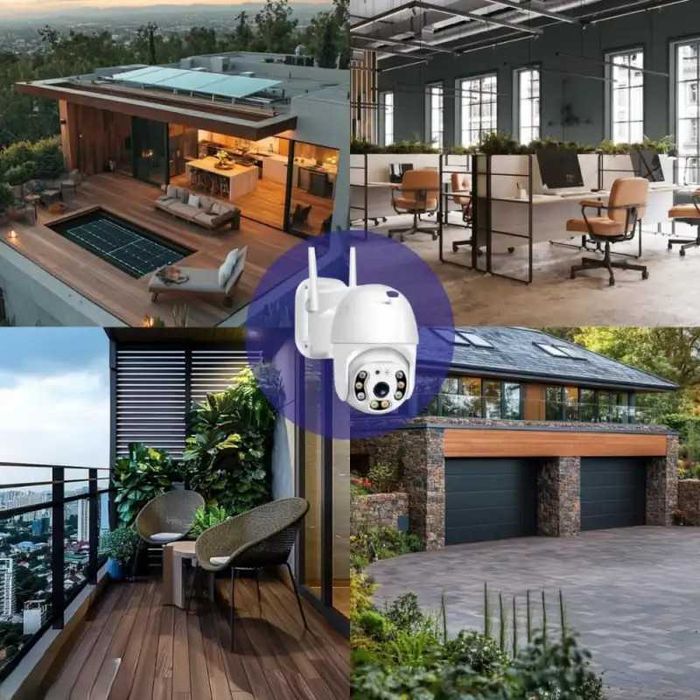 Camera rotativa de exterior, IP, full HD, detectie miscare, microfon