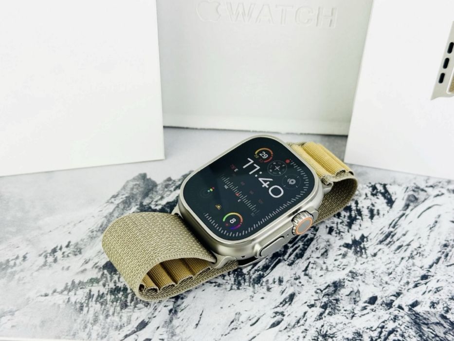 KATO НОВ! Apple Watch Ultra 2 49mm Cellular Titanium Alpine Loop Гаранция!
