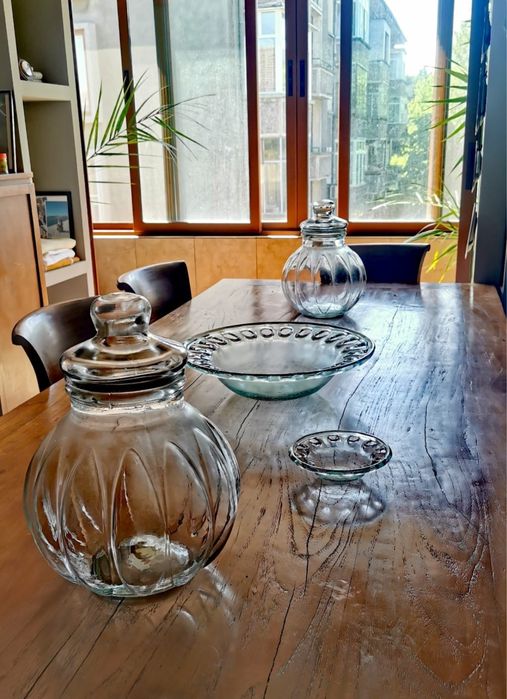 Антикварна колекция от ретро винтидж голям аптекарски съд/буркан /купа