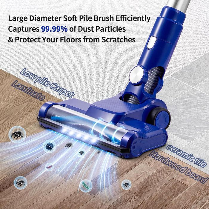 Беспроводной пылесос Moolan с HEPA-фильтром, мощн. 28 кПа из Америки