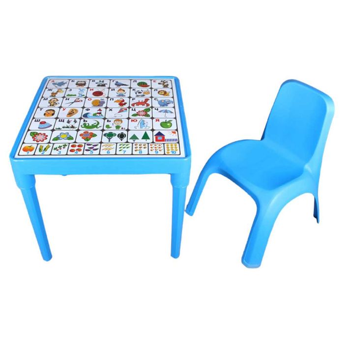 Детска маса с българската азбука и столче