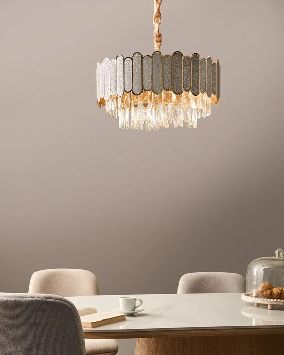 NOU Candelabru AGUARICO, sticla, alama