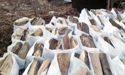 Дрова в мешках