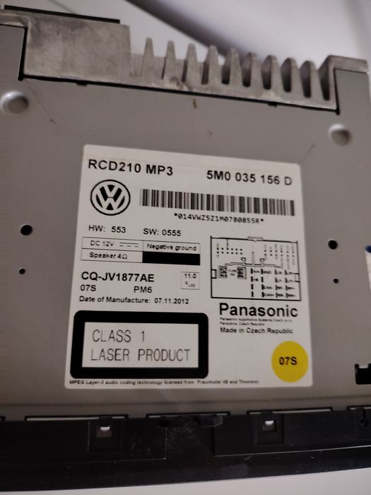 Radio CD player MP3 Ww Polo