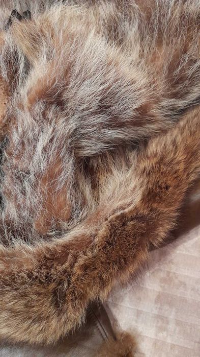 Мъжко кожено яке от естествена агнешка кожа и естествен пух