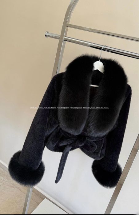 Палто от естествен косъм и алпака