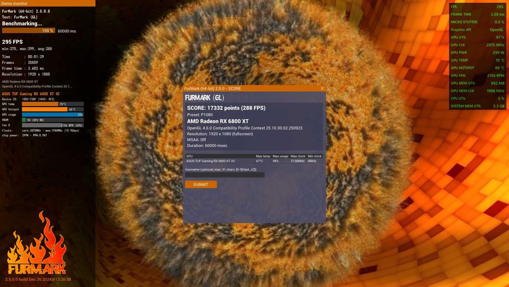 Gaming PC Amd Ryzen 7 5700X3D + ASUS TUF RX 6800 XT GAMING OC