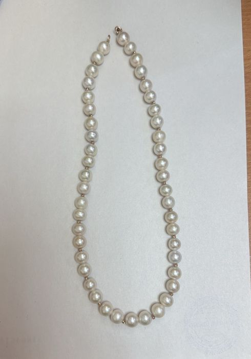 Бусы с жемчугом  и золотом