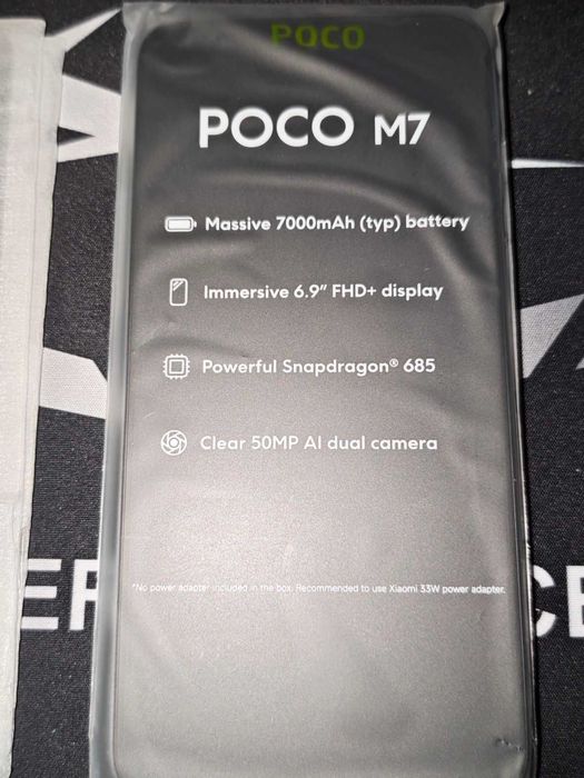 telefon Xiaomi POCO M7 Silver 6GB RAM 128GB - NOU