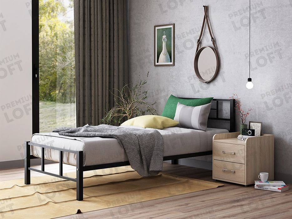 Кровать односпальная КН 700, матрас, Kravat, matras, loft uy va dacha