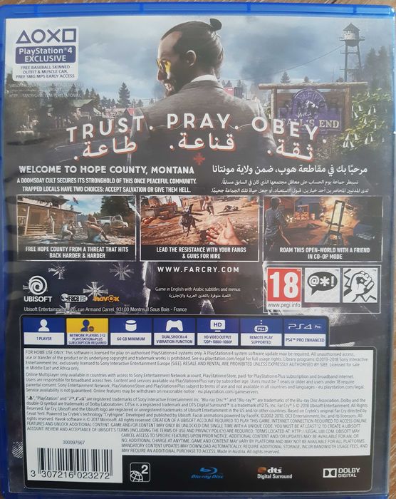 Far Cry 5 PS4 PS5 на английском б/у