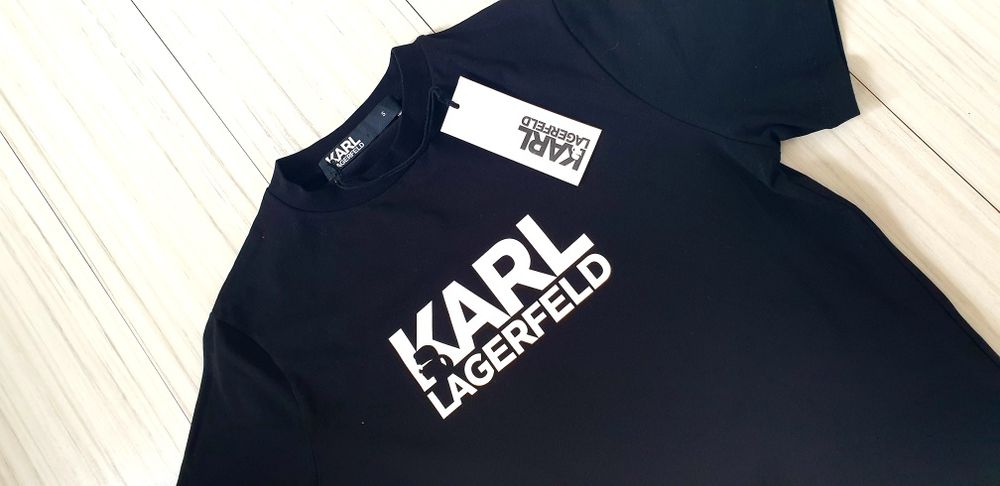 Karl Lagerfeld Stretch Cotton Mens Size S НОВО! ОРИГИНАЛ Мъжка Тениска