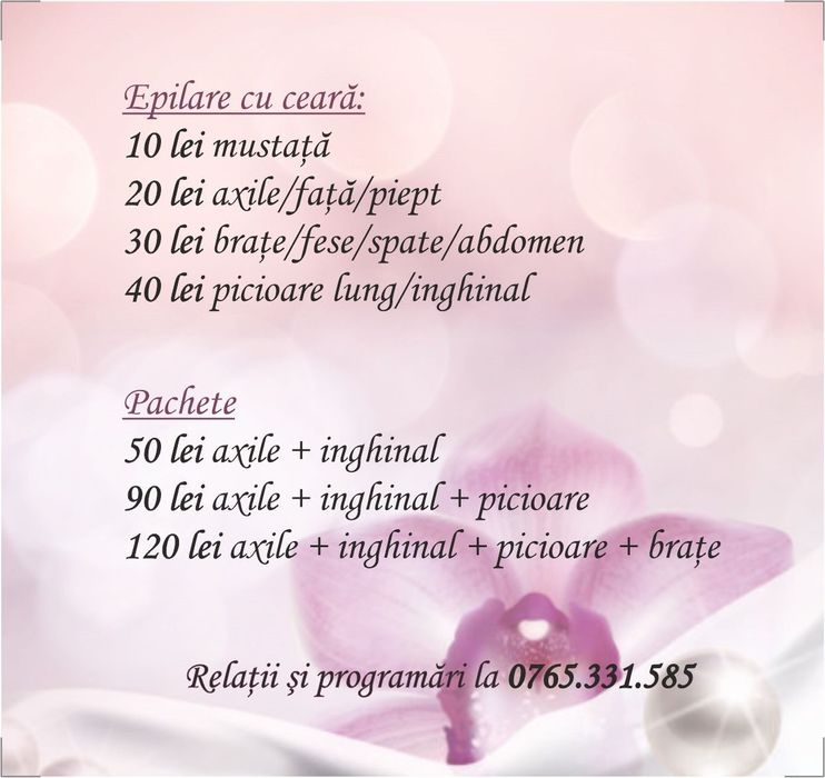 Epilez la domiciliul clientei