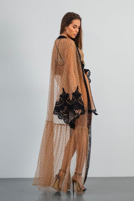 Гипюровый набор ( халат+пеньаюр)