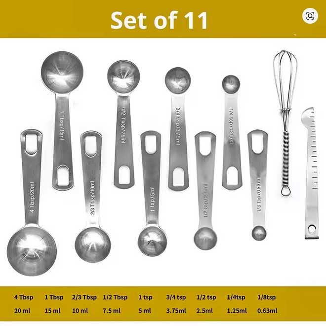 Мерителни чаши + лъжици (18 броя) (нови)