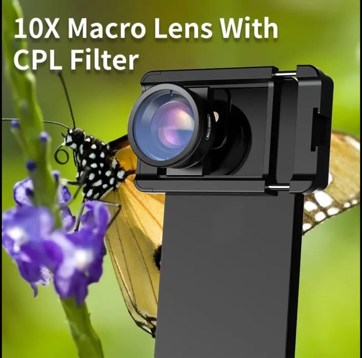 Профессиональный Макро-объектив с фильтром CPL, увеличения до 20х