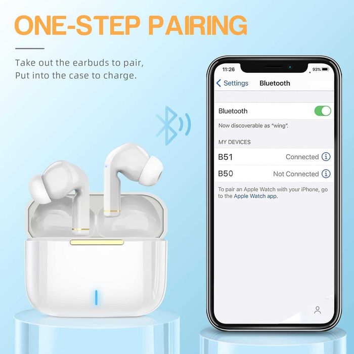 FIYAPOO Безжични Bluetooth 5.3  слушалки с шумопотискане