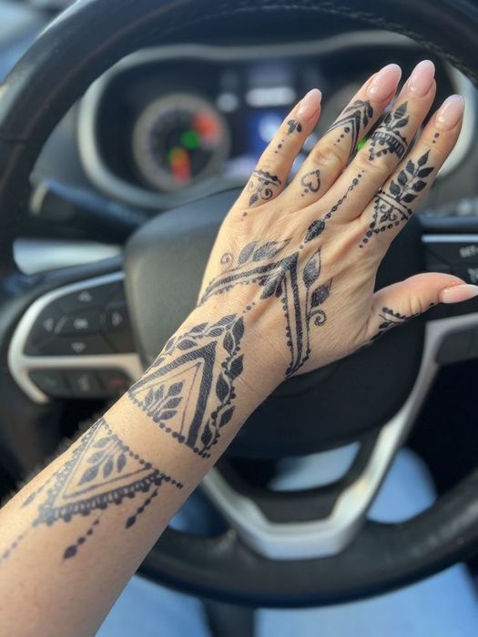 временное тату рисунки хной и jaguagel