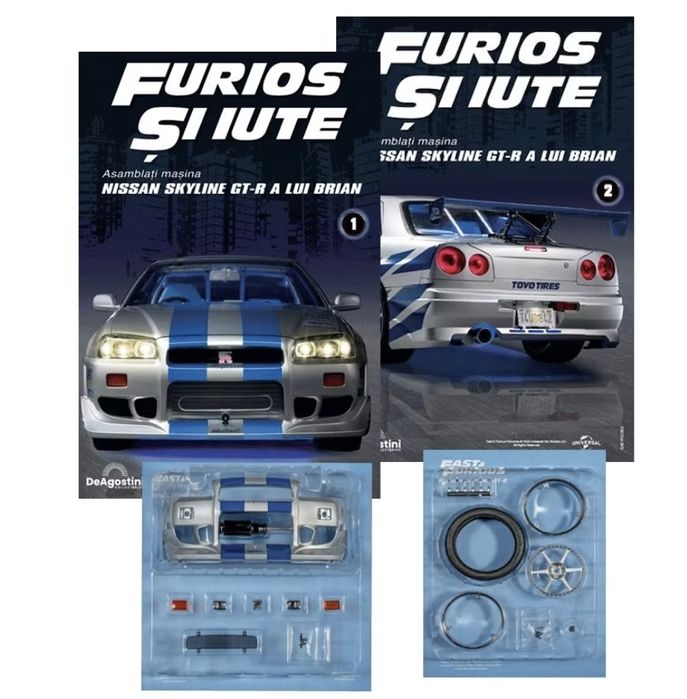 Macheta auto Nissan Skyline GT-R R34 - Kit construibil 1:8 DeAgostini