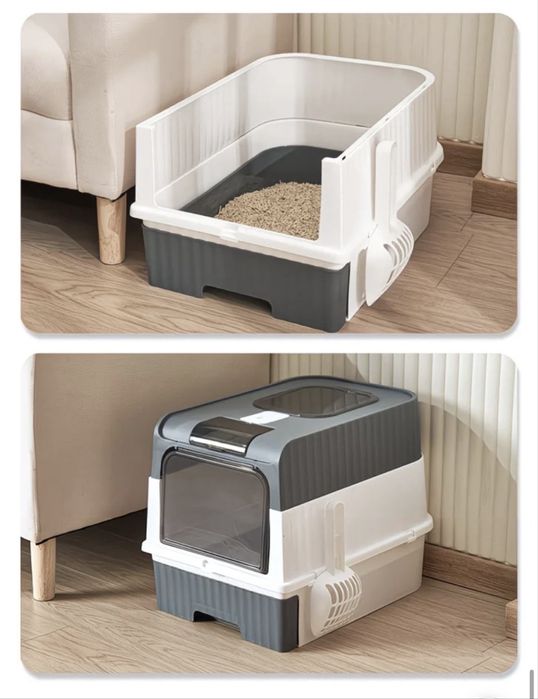 Закрытый лоток для кошек + совок
