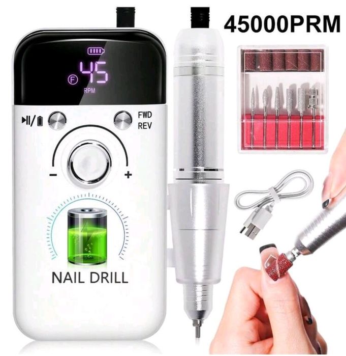 Freza electrica portabila 45000RPM /10h autonomie+ baterie externă