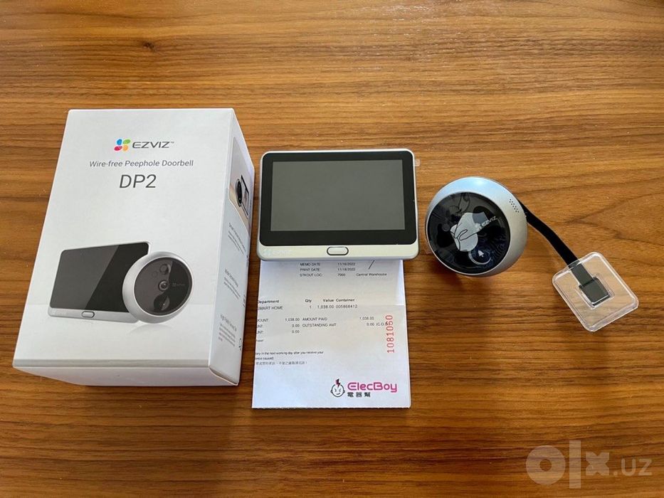 Ustanovka glazok ezviz wi-fi Видеоглазок установка