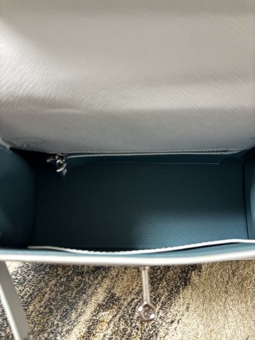 Geantă Hermes albastra glaciar Mini Kelly Noua