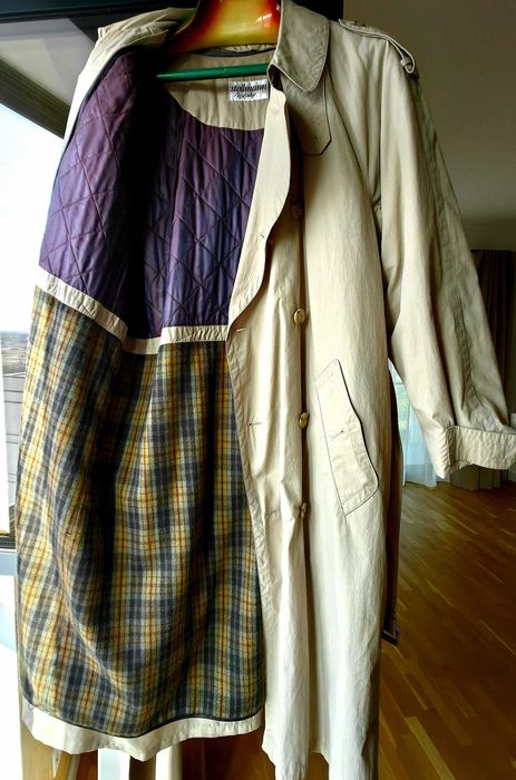 Pardesiu Steilmann, bărbătesc, culoare crem, cu căptușeală