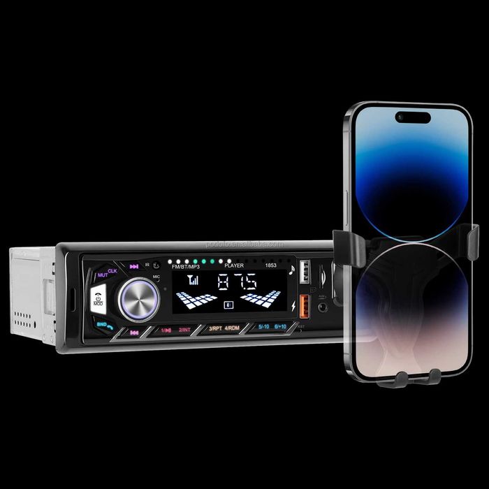 Плеър за автомобил за кола радио блутут AUX флашка 1DIN единичен дин