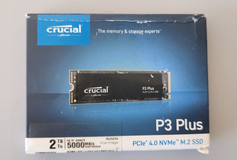 Ново SSD Crucial P3 Plus, 2TB M.2 NvME, PciE Gen4 памет