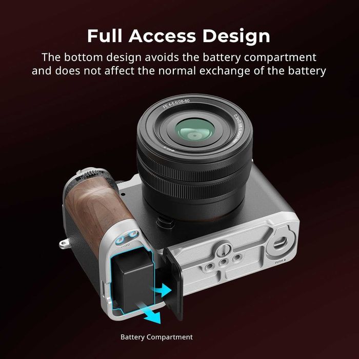 Sony A7C II \ 7CR Рукоятка L-образной формы SmallRig(деревянная ручка)