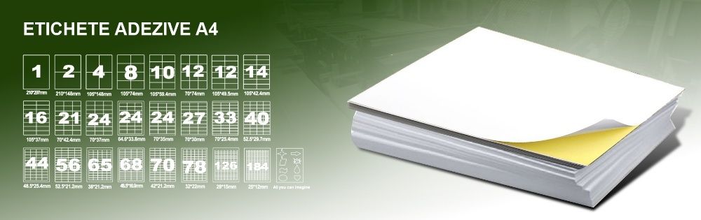 Самоклеющиеся стикеры в формате A4 листов