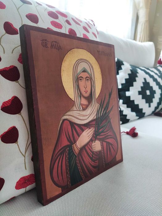 Икона на Света Мъченица Татяна върху дърво