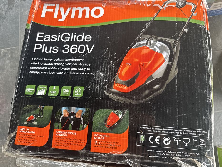 Mașină de tuns iarba cu pernă de aer Flymo EasiGlide Plus 360V, 36 cm, cu cablu , noua