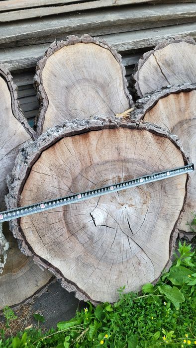 Bucăți felii din lemn de nuc