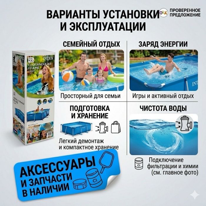 Бассейн каркасный