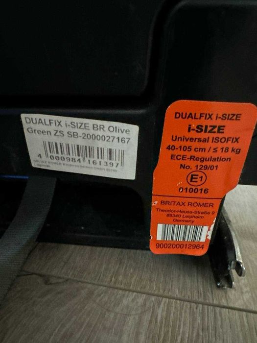 Aвтомобилна седалка Britax Römer Dualfix i-Size (Olive Green)