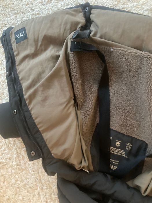 Черно пухено яке Zara – за деца 3–4