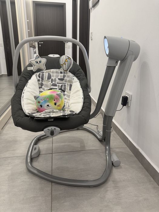 Leagan bebelusi- Balansoar și Leagăn Electric Joie Serina 2 în 1 Rotativ – Ca Nou