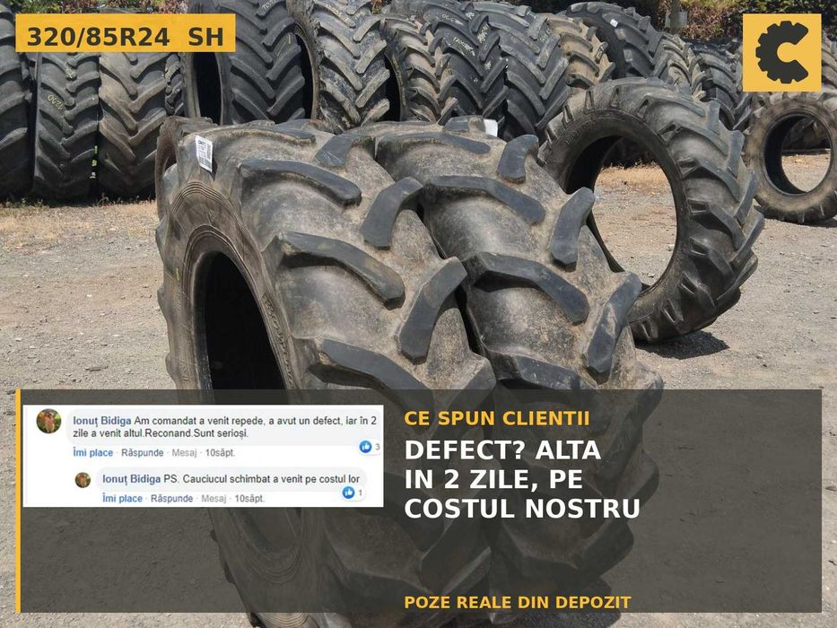 Cauciucuri 12.4-24 12.4R24 Barum Anvelope Tractor SH IEFTIN Garantie Factura John Deere Fendt Case