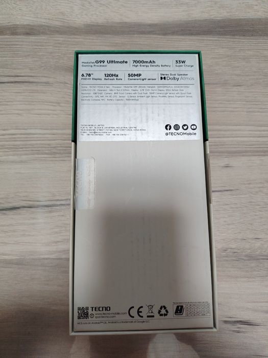 Продам мобильный телефон tecno pova 6 neo