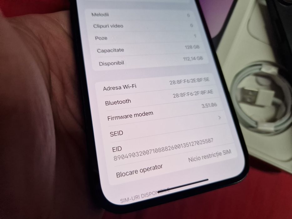 -Iphone 14 Plus, ca Nou, 128Gb, 6Ram, Natural Titanium, ireprosabil, b