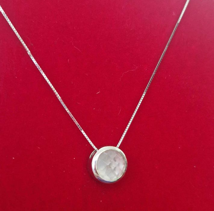 AG129, set argint 925,nou/marcat, solid, 4,2 grame,zirconiu alb,superb