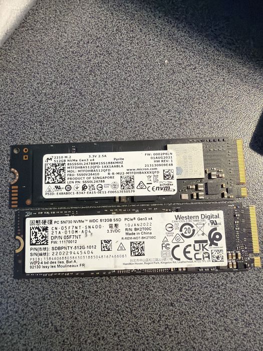 Ssd M2 nvme 512g gen3x4 WD Micron