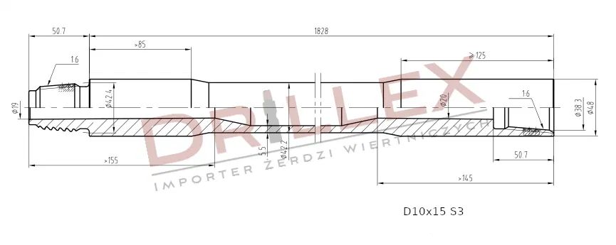 Prăjini de foraj Vermeer D7x11; D9x13; D10x15