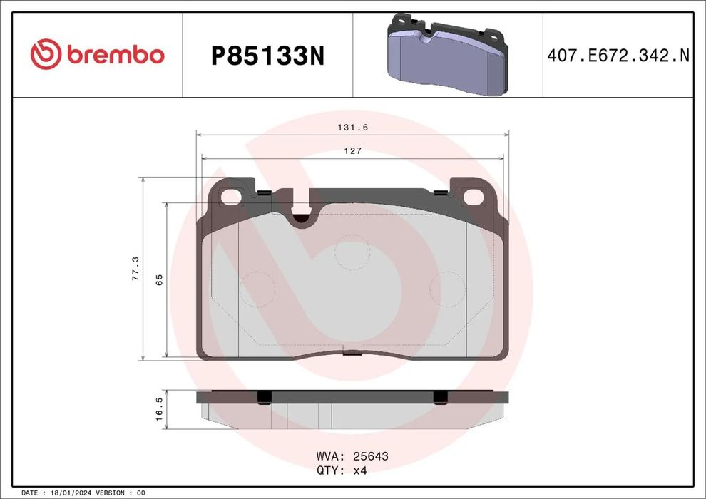 Колодки керамические Brembo на Audi RS6, Porsche Macan
Передние. P8513