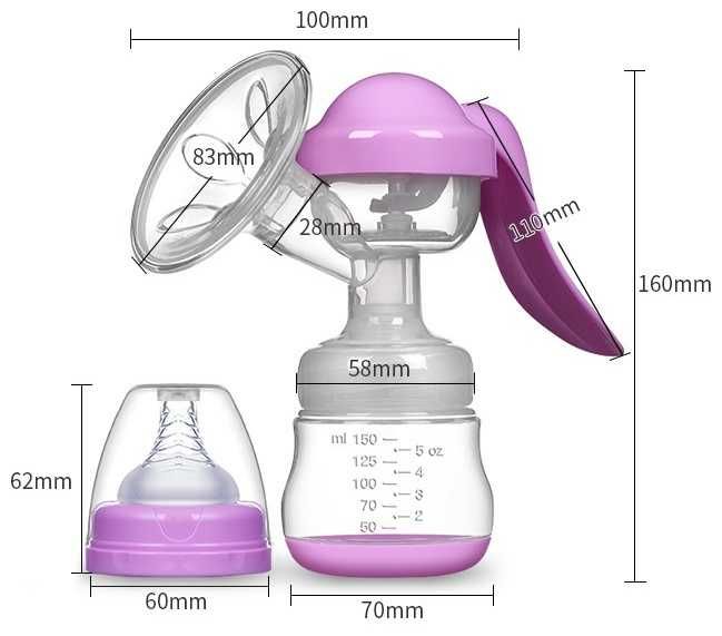Молокоотсос ручной с бутылочкой